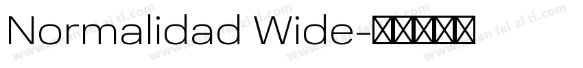 Normalidad Wide字体转换